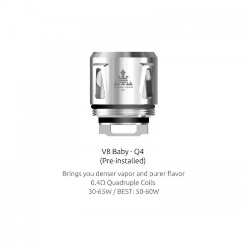 TFV8 Baby - Q4 Replacement Coils by Smok  (5-Pcs Per Pack)