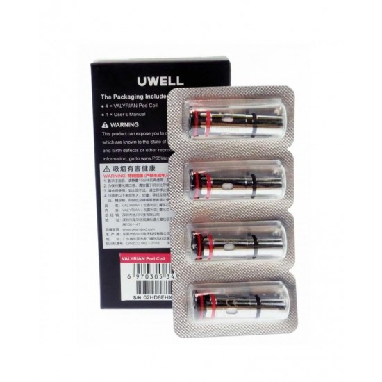 Valyrian Pod kit Replacement Coil by Uwell (4-Pcs Per Pack)